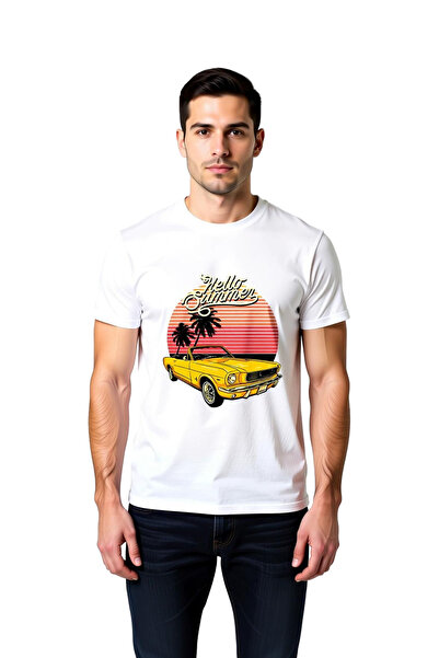 PayBuy Men's Retro Automobile Graphic Printed Short Sleeve T-Shirt Summer The...