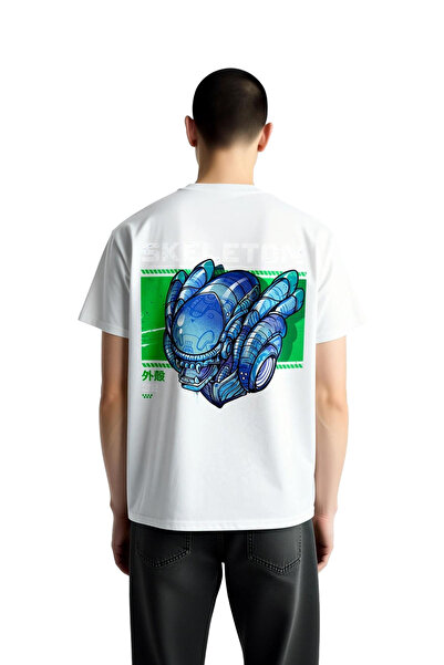 PayBuy Robot Bone Themed Design Printed Men's T-Shirt