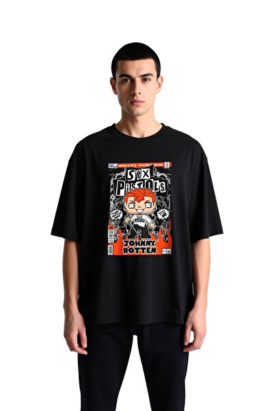 PayBuy Men's Oversize Punk Rock Music Culture Printed T-Shirt Digital Printin...