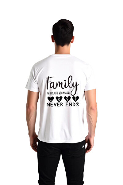 PayBuy Men's Family Love Printed T-Shirt 100% Cotton Relaxed Fit Heart Patter...