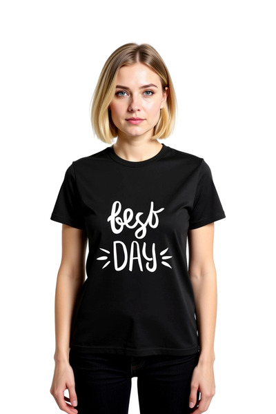 PayBuy Women's Casual Printed T-Shirt with Positive Message Short Sleeve Roun...