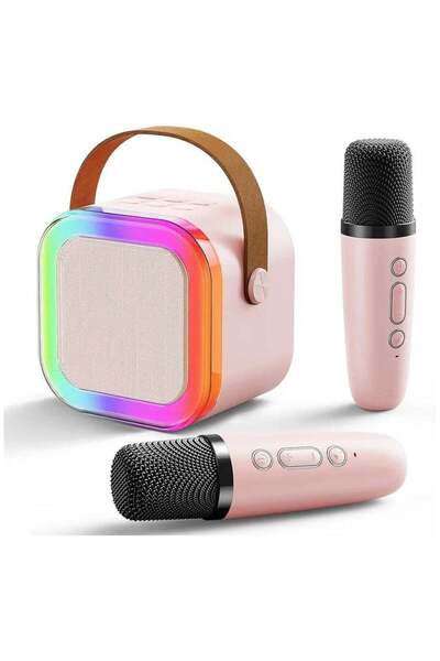 Generic Kids Adults Mini Portable Bluetooth Colourful Karaoke Speaker with 2 ...