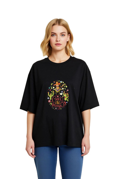 PayBuy Sombreolu Cultural Celebration Printed Women's Oversize T-Shirt