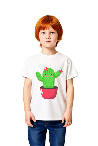 PayBuy Tricou pentru copii cu imprimeu cu motiv drăguț Cactus zâmbitor