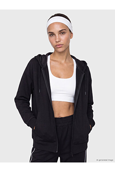 LC Waikiki Hooded Soft Touch Loose Fit Women's Zipper Sweatshirt from Uzg Sto...