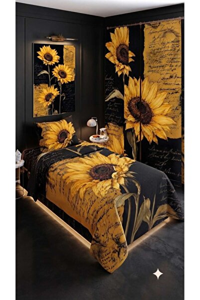 Elmas Dizayn 280*240 Cm. Special Design Single Bedding Set with Background Cu...
