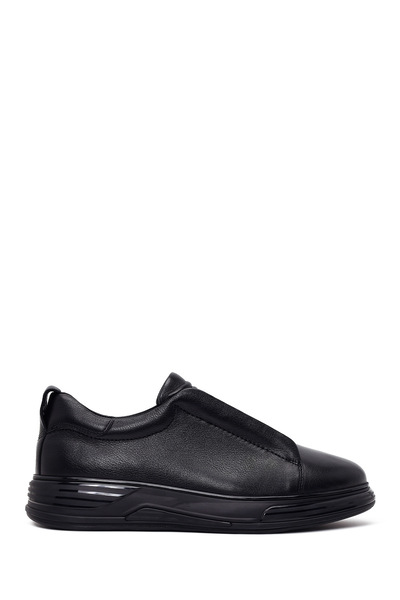 Derimod Men's Black Thick Soled Leather Sneaker Wm828002Dv