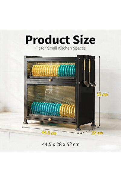 Generic Brand 45 cm two-layer pull-out kitchen cabinet rack, heavy-duty built...