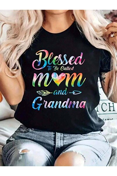 25W To Be Called Mom And Grandma Floral Mother's Day-Shirt Print-Shirt, Casua...