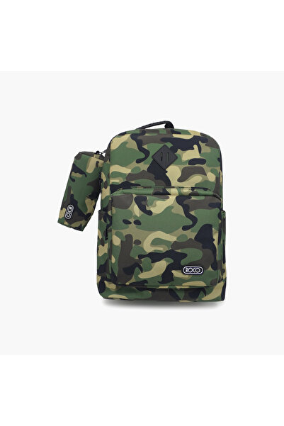 Roco Camouflage 2-Piece School Backpack Set for 5-8 Yrs with Pencil Case - 17...