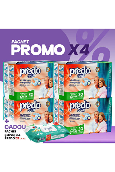 PREDO Pampers/Pachet 120 buc Scutece XL 10 picaturi + CADOU servetele umede