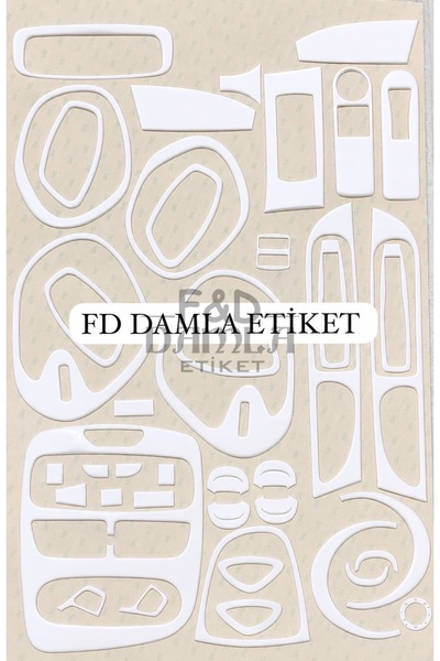 FD Damla Etiket Renault Clio 4 Joy Dashboard Console Trim Front Chest Mahogan...