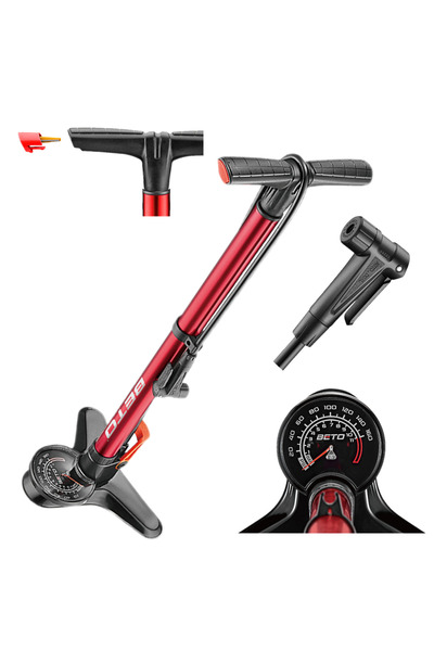 BETO CFL-003AGD MAX Pompă de podea pentru bicicletă + Rezervor Tubeless 160PSI