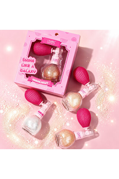 Ushas Shine Like a Galaxy – Iluminator Pudra cu Sclipici, Efect Glow Intens, ...