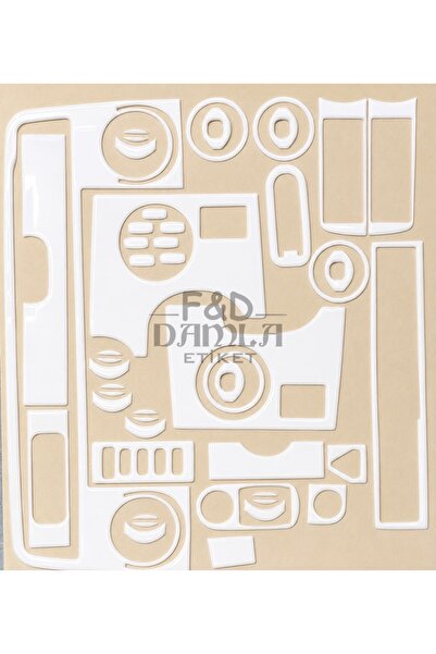 FD Damla Etiket Renault Master 2 Dashboard Console Trim Front Chest Mahogany ...