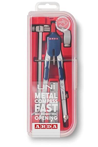 Arda Compas cu deschidere rapida, micrometrica, butoane, universal, cutie com...