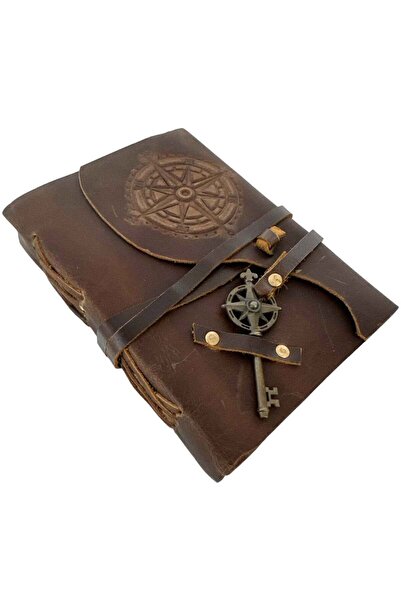 craftmystic Jurnal Vintage din Piele cu Busola