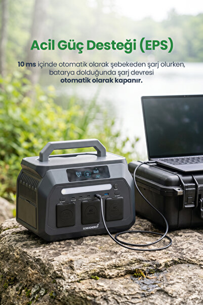 goboenergy P800 512Wh LiFePO4 800W Max. Taşınabilir Güç İstasyonu,Güç Kaynağı