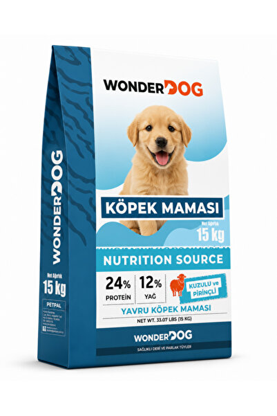 WonderDog Kuzu Etli ve Pirinçli Yavru Köpek Maması 15 kg