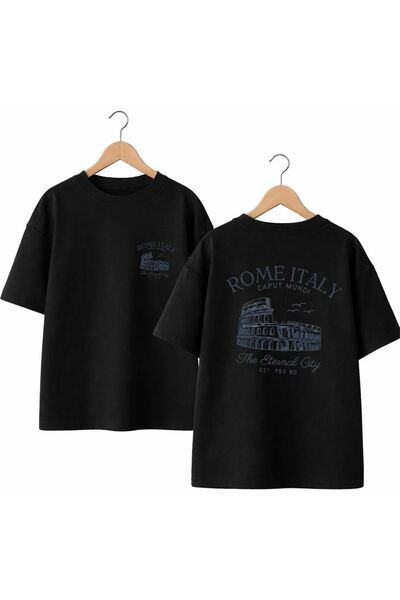 playwear Roma Italia Tricou cu decolteu rotund, cu imprimeu pe spate și pe pi...