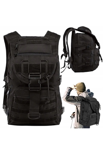 Azaris Rucsac militar de trekking, de supraviețuire, impermeabil, turistic, 60L