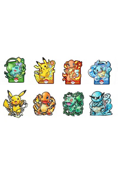 Choice3 Bandai 8pcs brooch 8pcs Set Anime Enamel Pin Badges - Pikachu Charman...