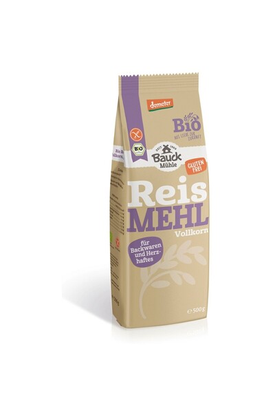 Bauckhof Făină de orez integrală bio, fără gluten, 500g