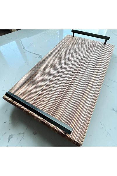 REN WOOD Ahşap Servis Tepsisi | Dekoratif Sunum Tepsisi | Kahvaltı, Çay ve Ka...