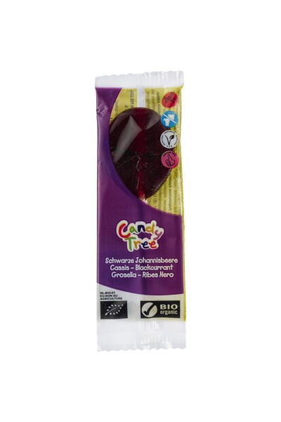 Candy Tree Acadele cu coacăze negre, fără gluten și fără lactoză, bio, 13g