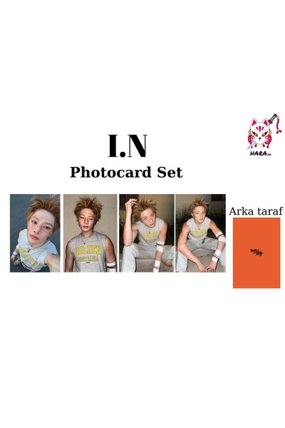 Hara Company Stray Kids KPOP Grubu This & That Albümü I.N Photocard SETİ ( 4'...