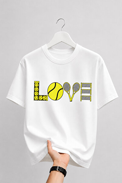 VODEXA Μπλουζάκι Unisex Oversize με στάμπα τένις, 100% βαμβάκι, με θέμα το τέ...