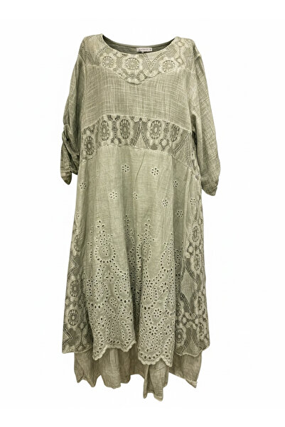 PHUTİ COLLECTION Italian Fistolu Plus Size Dress