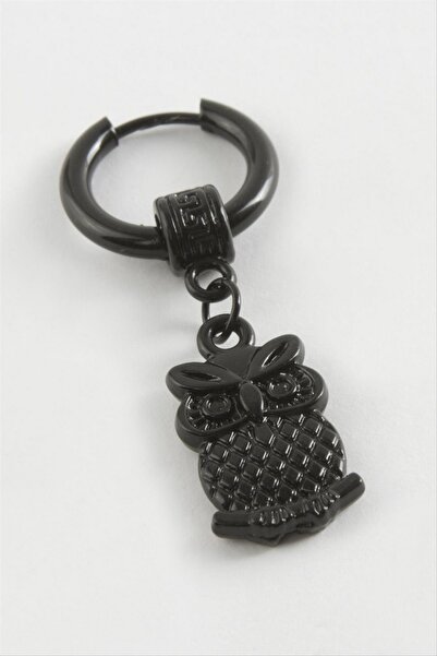 ZERO LAND Csmo-Tex Owl Men's Steel Earrings (212608) - Black