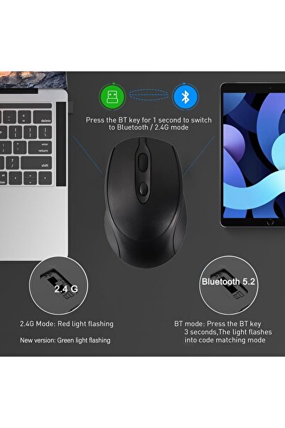 Generic URBAN Rechargeable Bluetooth Mouse, Silent Wireless Mouse with USB-C ...