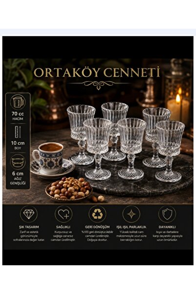 ORTAKÖYCENNETİ Coffee Cup with 6 Mini Legs, 70 Cc Volume, 10 cm Length, 6 cm ...