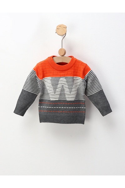 MiniKids Pulover baietei W, cu portocaliu