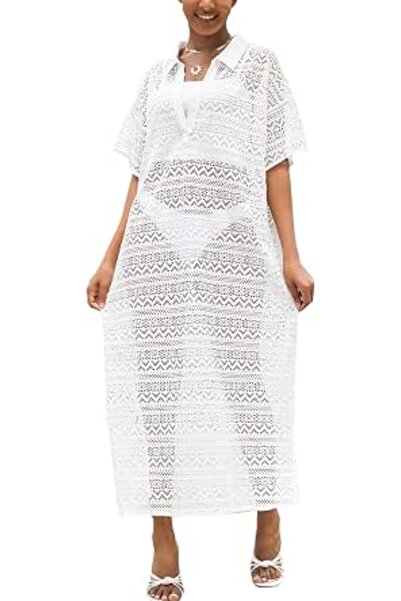 GENERAL Women's Summer Long Beach Dress Kimono Maxi Kaftan Cover ups