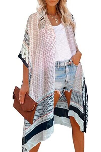 Moss Rose Women's Beach Cover up Swimsuit Kimono Cardigan with Bohemian Flora...