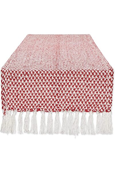 DII Woven Basics Collection 100% Cotton Knit Table Runner, 15x72, French Blue