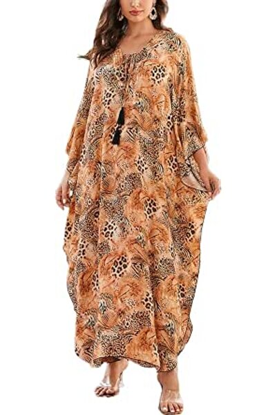GENERAL Women Roomy Nightgown Long Loungewear Kimono Cardigan Beach Dress Bik...