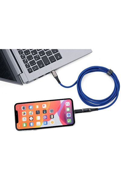 Troika Καλώδιο USB-C σε Lightning 100W Μπλε 2μ (CBL20/DB)