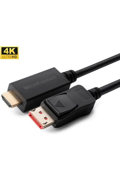 MicroConnect Καλώδιο DisplayPort αρσενικό - HDMI αρσενικό 1μ Μαύρο (MC-DP-HDM...