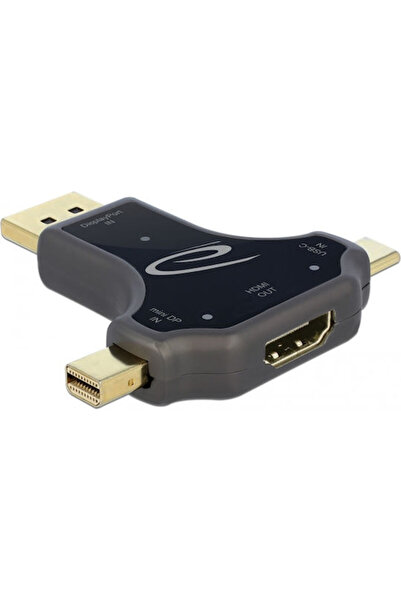 DELOCK Μετατροπέας DisplayPort / USB-C / mini DisplayPort Αρσενικό σε HDMI Θη...