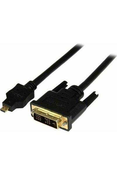 startech Καλώδιο DVI-D αρσενικό σε Micro HDMI αρσενικό, 2μ, Μαύρο (HDDDVIMM2M)