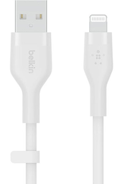 Belkin BoostCharge Flex Καλώδιο USB-A σε Lightning Λευκό 2μ (CAA008BT2MWH)