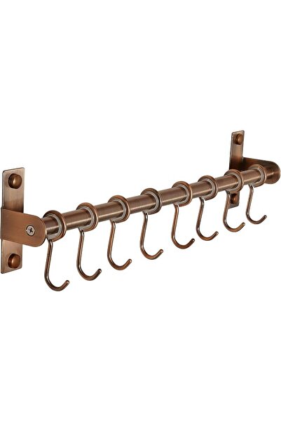 GENERAL Dseap Pot Rack - Pots and Pans Hanging Rack Rail with 8 Hooks, Pot Ha...