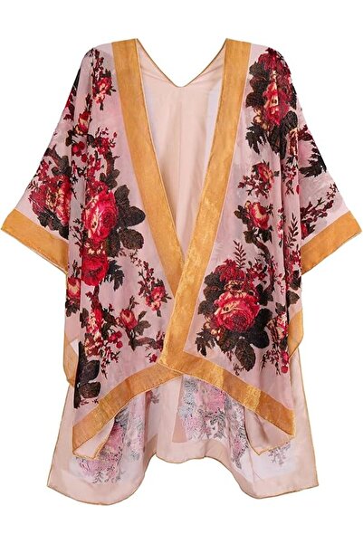 MJP MJ SERECA Women's Burnout Velvet Kimono Long Cardigan Cover Up Without Ta...