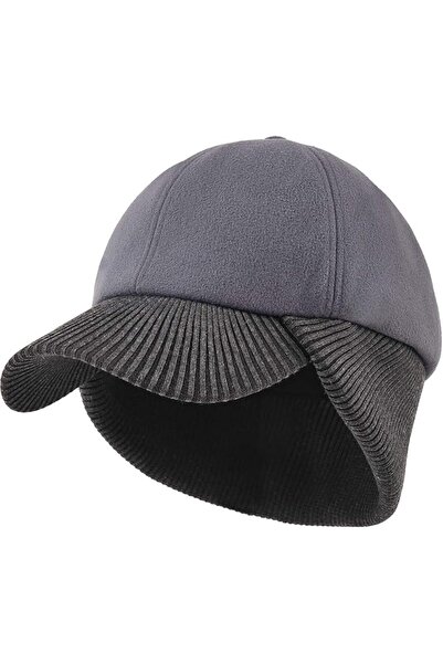 GENERAL LCZTN Wool Winter Baseball Cap with Warmer Earflap for Men Women Outd...