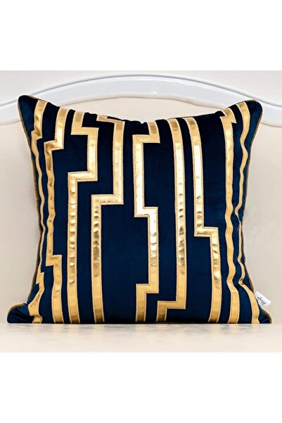 Alerfa 16 x 16 Inches Gray Geometric Silver Leather Striped Cushion Cases Lux...