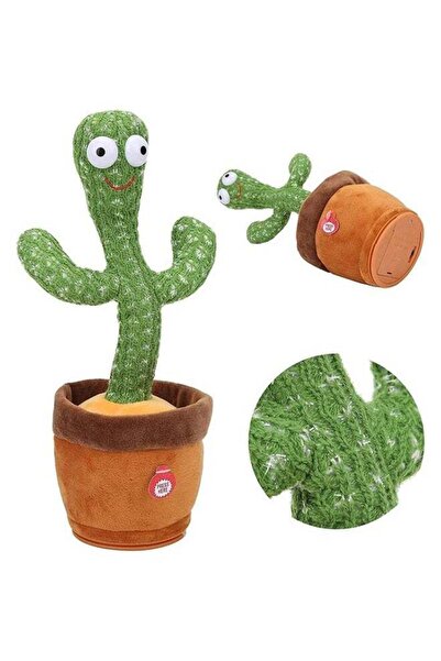 Generic Cute Big Eyed Dancing Cactus Plush Stuffed Toy With Music Premium Mat...